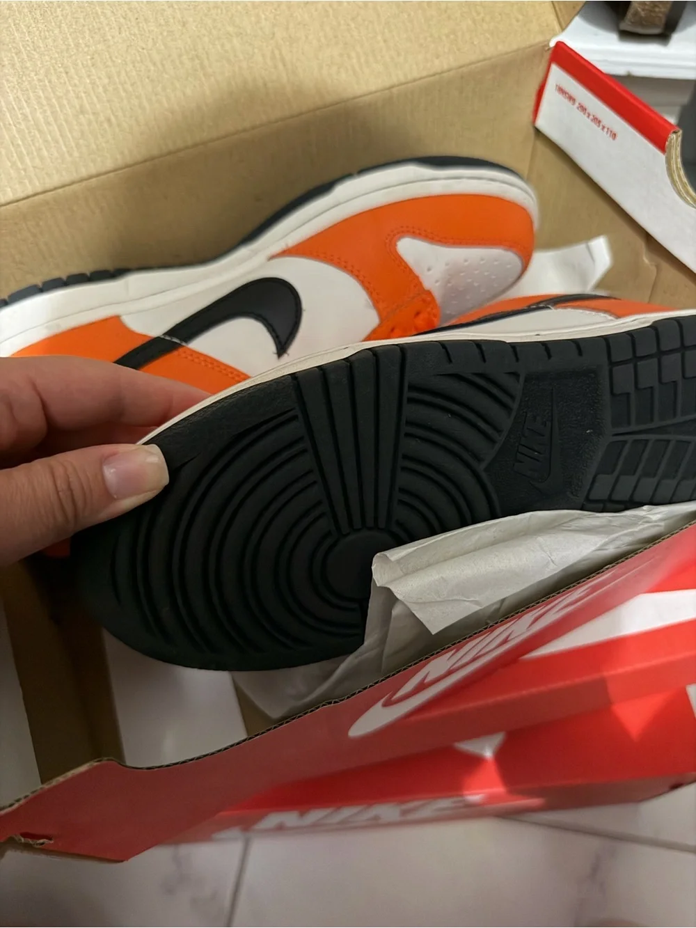 Nike Orange/White/Black Low-Top Sneakers